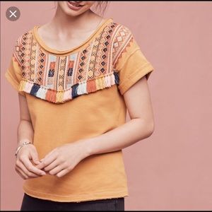 Anthropologie Med Chloe Oliver Valencia Tassel Top